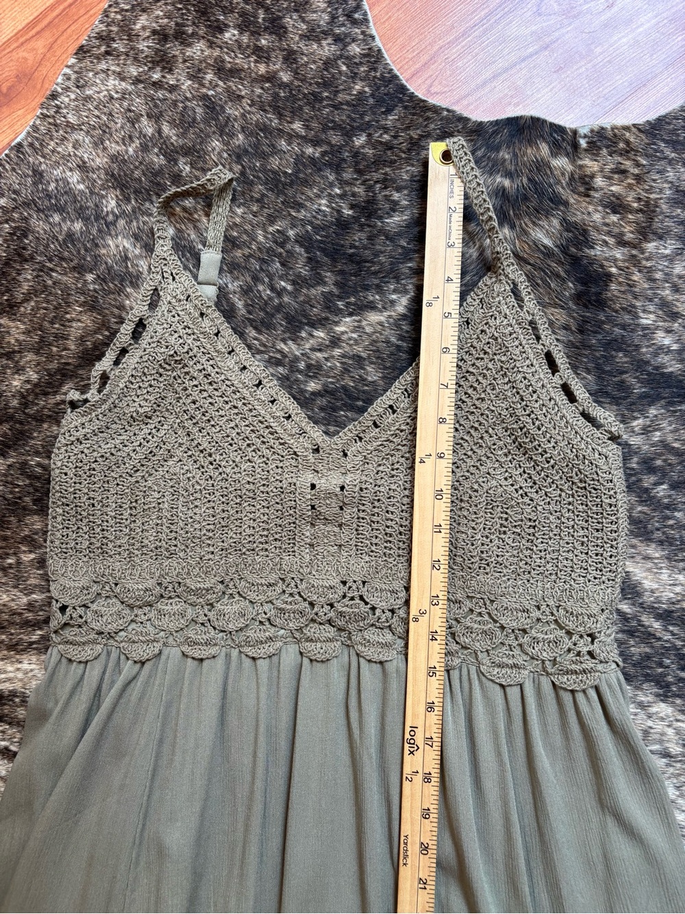 Torrid Festi Dress Size 00, Hunter Green, Crochet Top, Fits like size XL - Picture 6 of 8